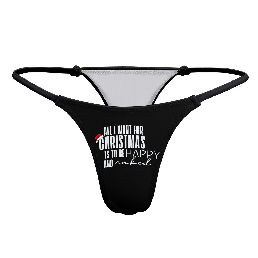 All Want for Christmas Thin Thong - GetGifts