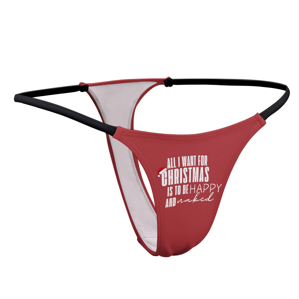 All Want for Christmas Thin Thong - GetGifts