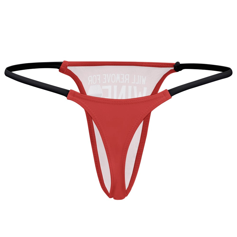 Remove for Wine Dark Red Top & Thong Set - GetGifts