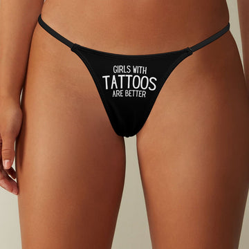 Girls with Tattoos Thin Thong