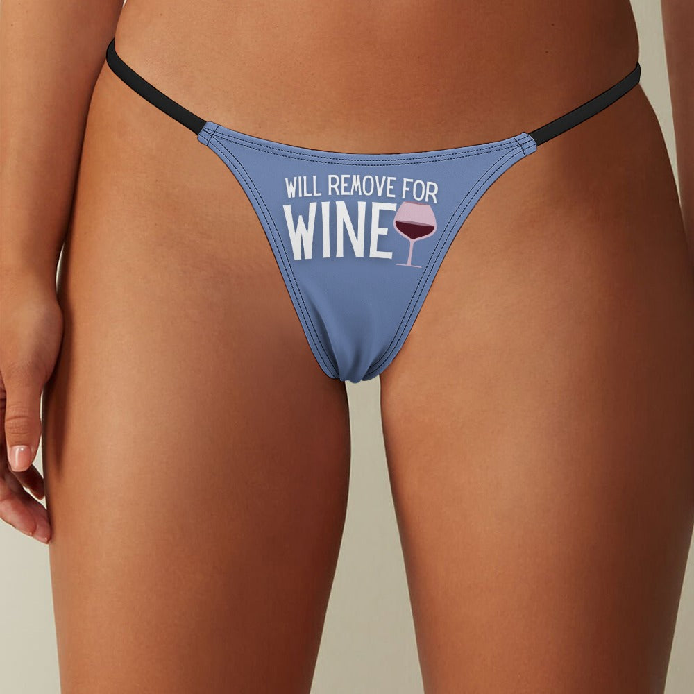 Remove for Wine Cornflower Blue Top & Thong Set - GetGifts