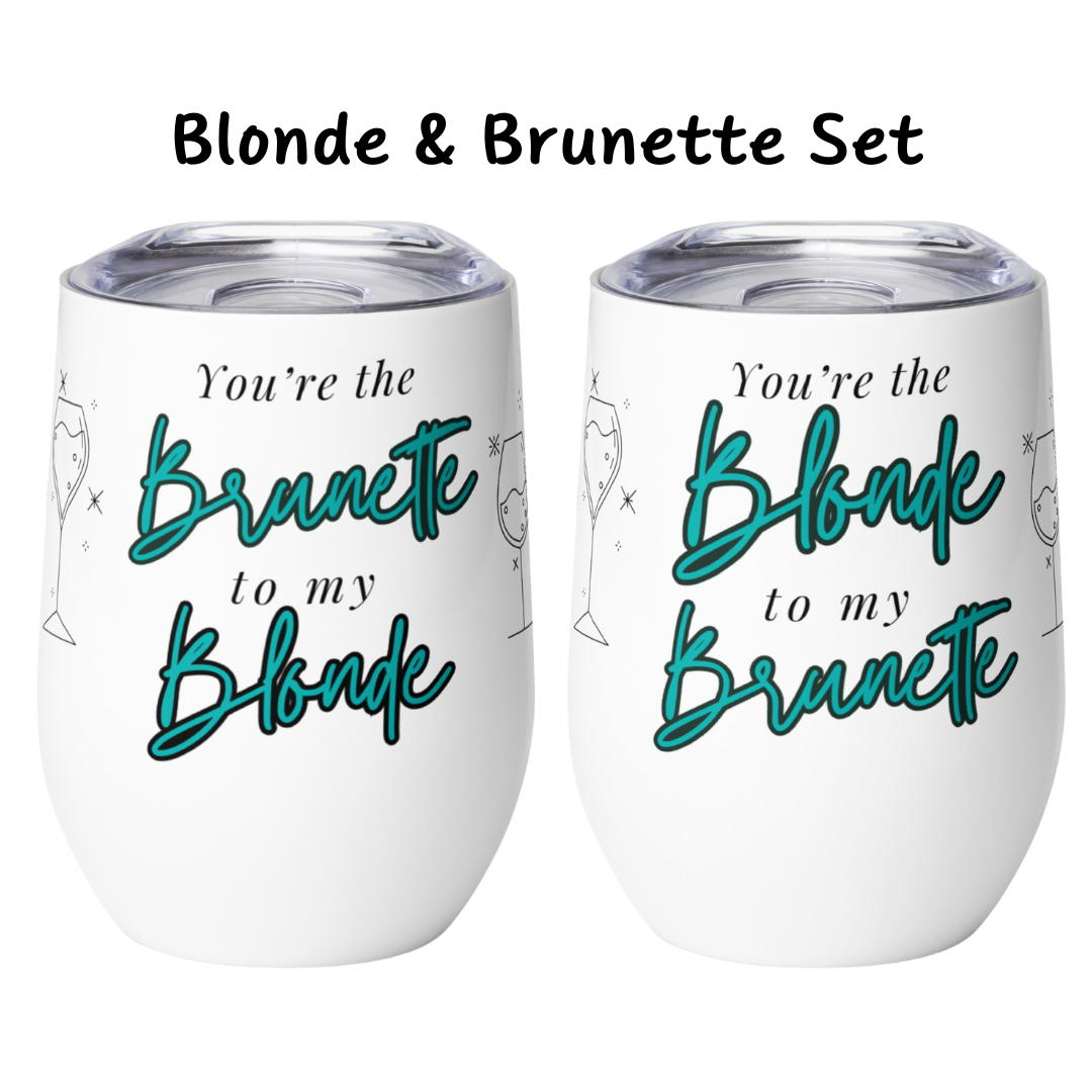 Blonde & Brunette Duo Wine Tumbler Set - GetGifts