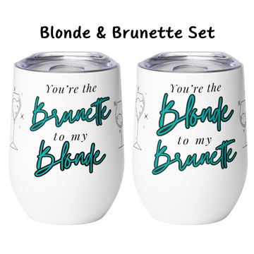 Blonde & Brunette Duo Wine Tumbler Set