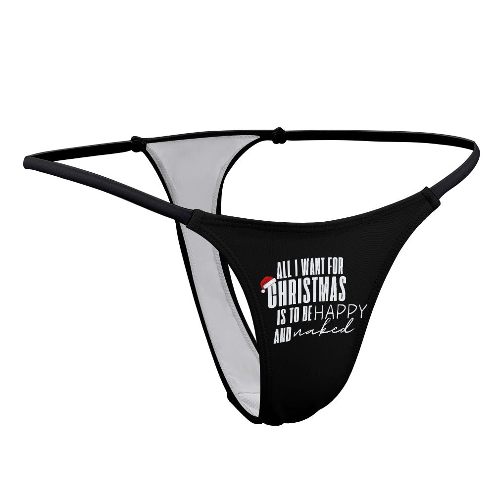 All Want for Christmas Thin Thong - GetGifts