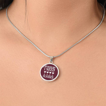 Need Wine Glasses Necklace