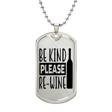 Re-Wine Dog Tag Necklace