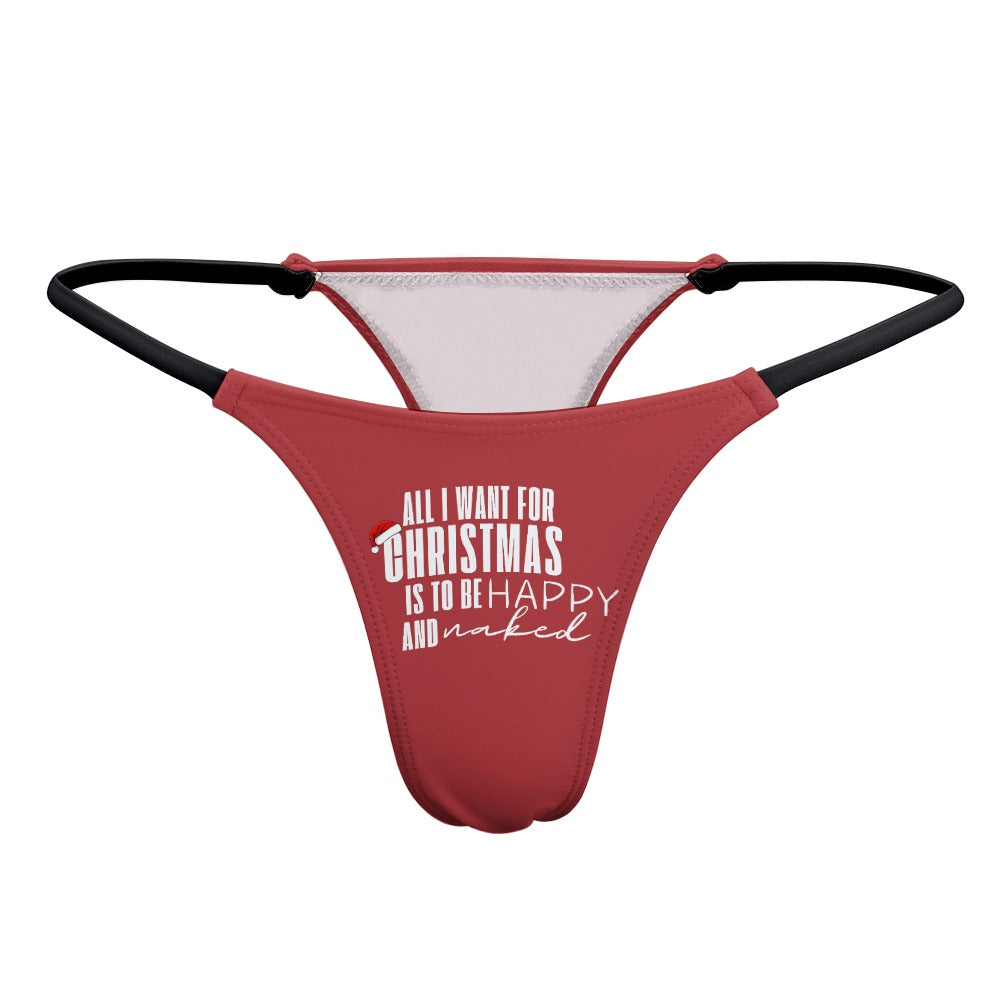 All Want for Christmas Thin Thong - GetGifts