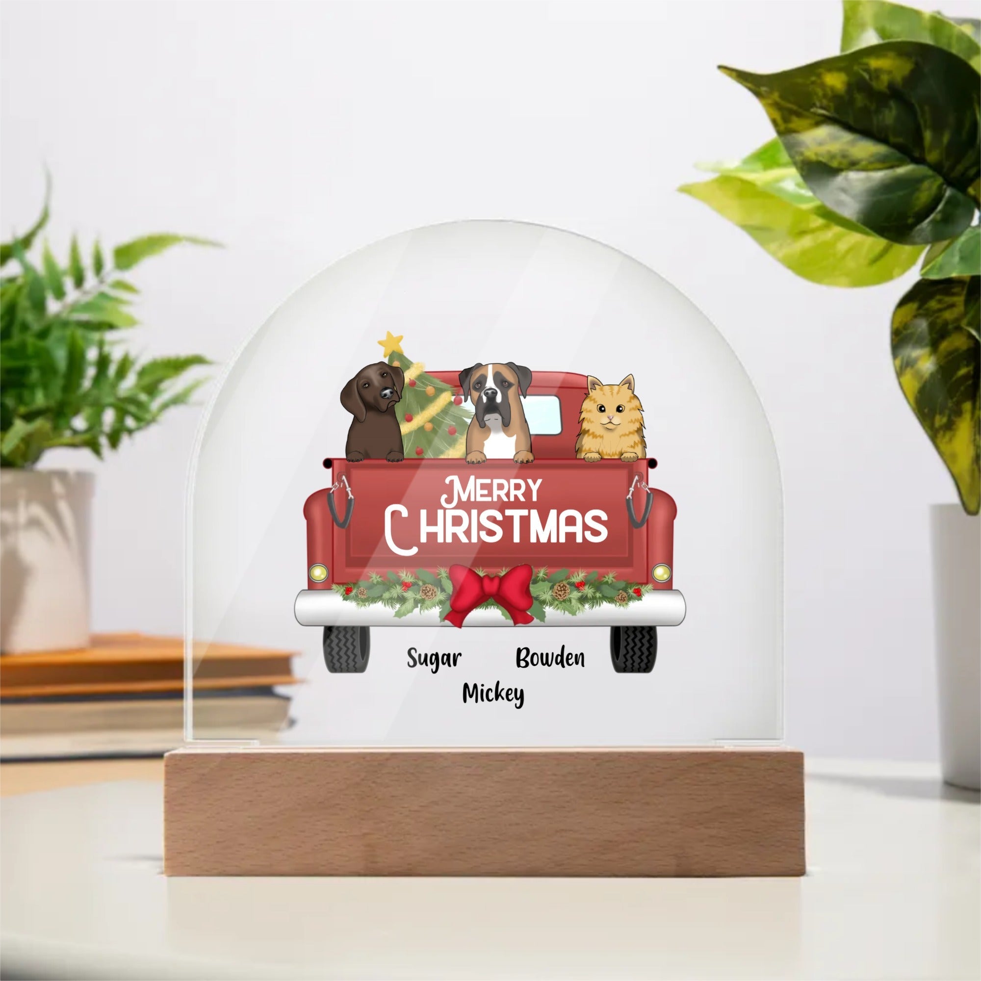 Christmas Pet Acrylic Dome - Plaque