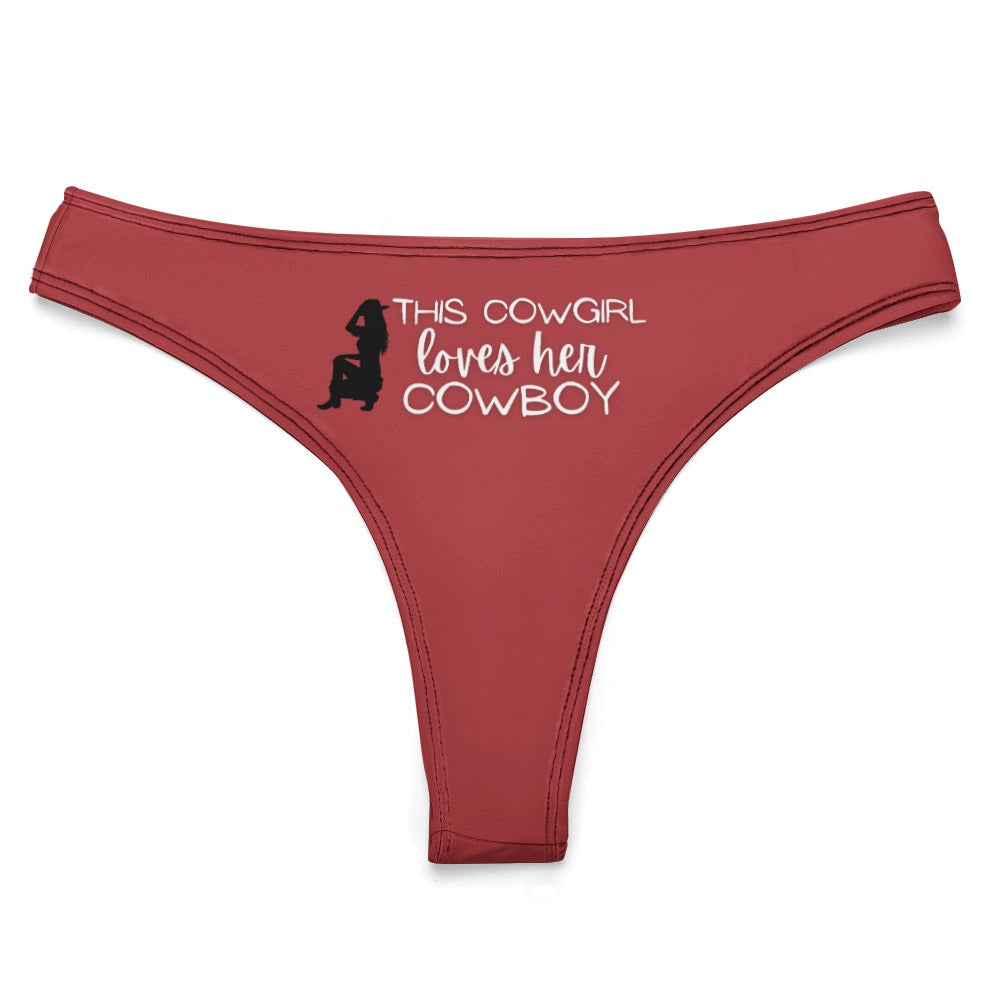 Cowgirl Loves Her Cowboy Thong - GetGifts