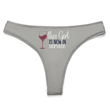 In Service Wine Theme Thong