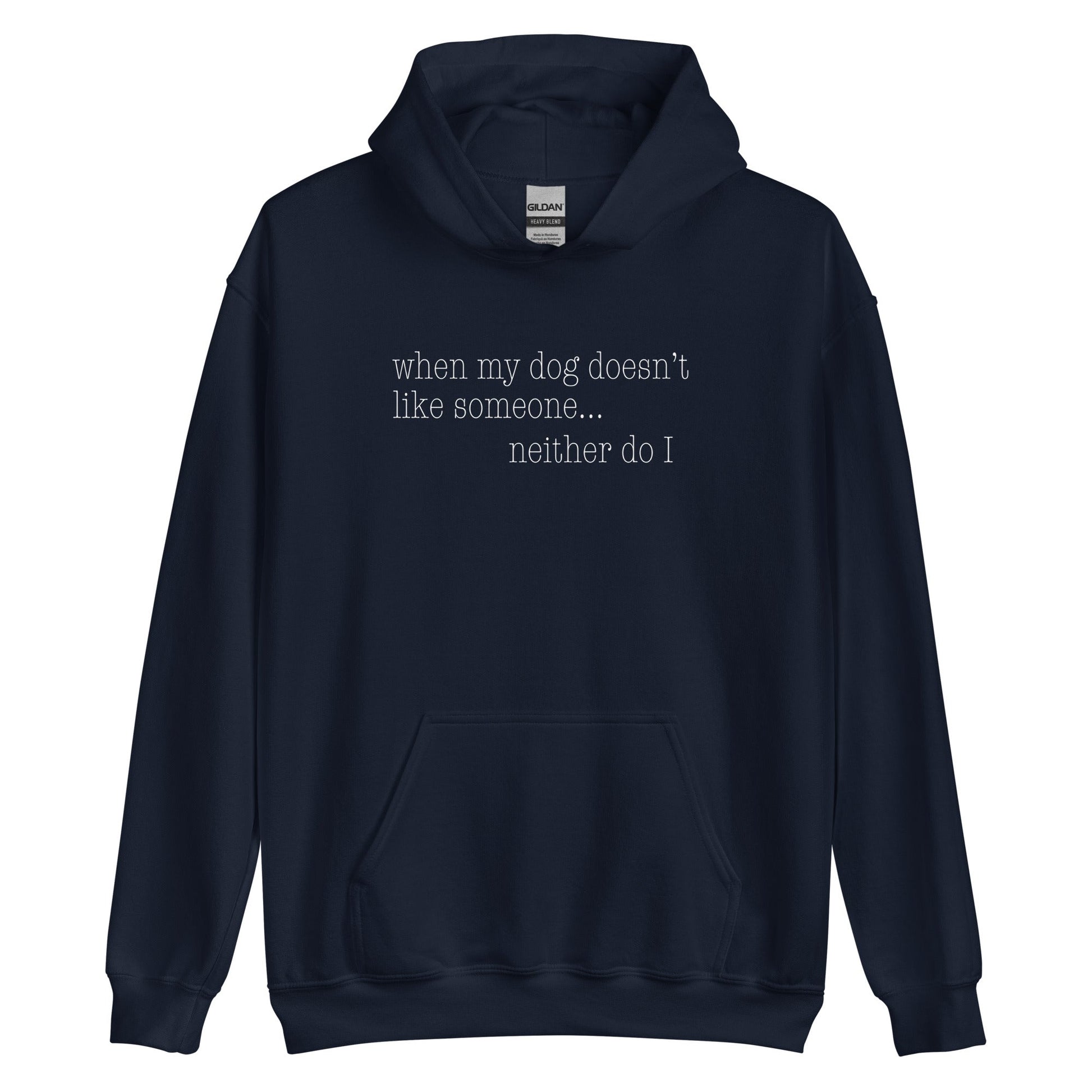 Dog Doesn’t Like Hoodie - Navy / S