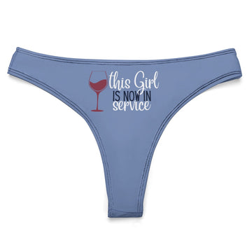 In Service Wine Theme Thong