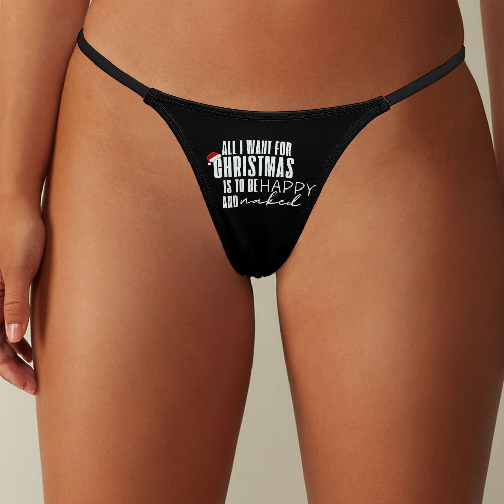 All Want for Christmas Thin Thong - GetGifts