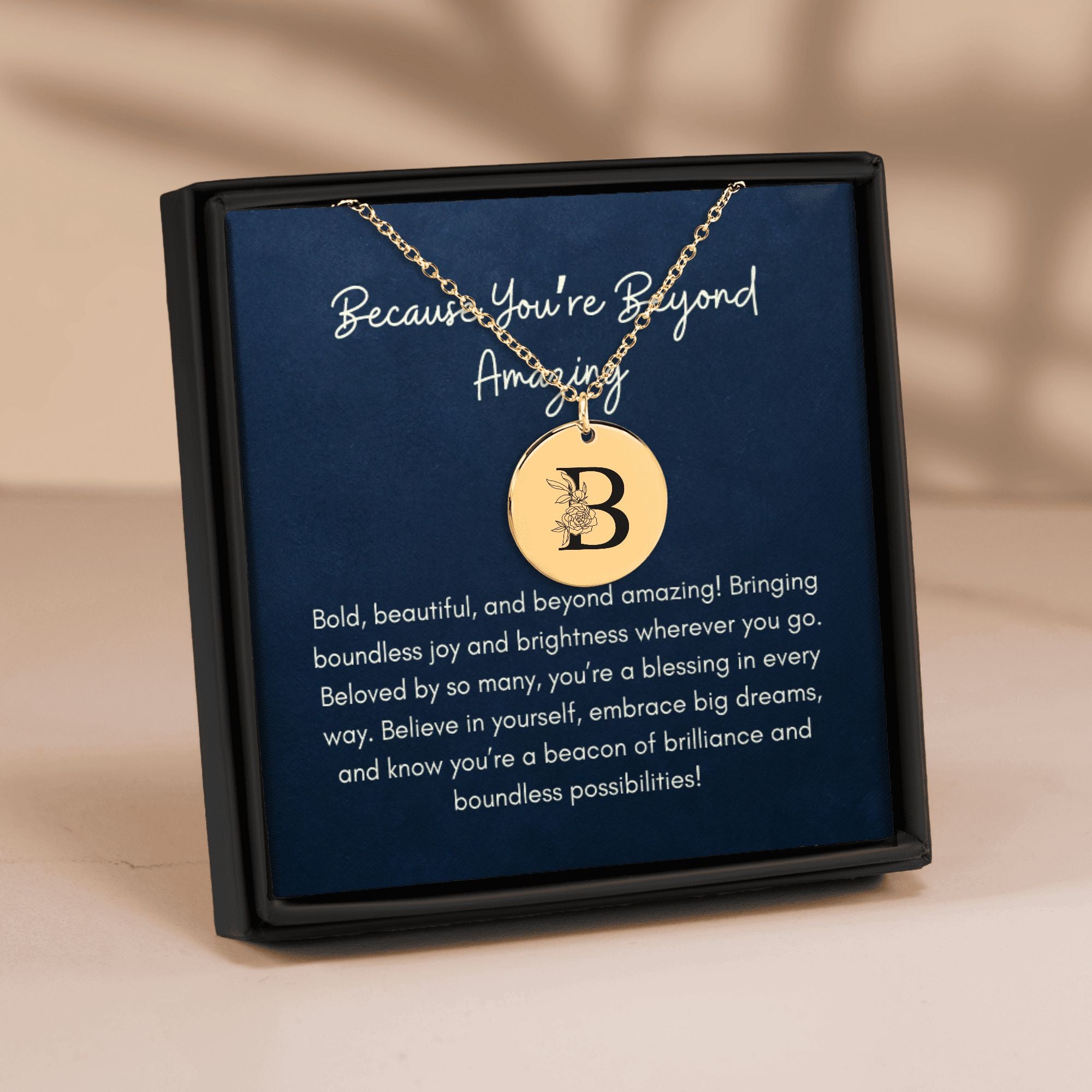 Beyond Amazing Initial Necklace – B