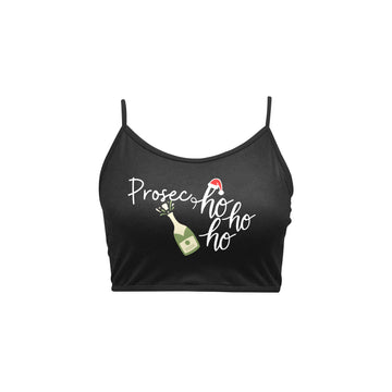 Prosecco Holiday Spaghetti Strap Crop Top