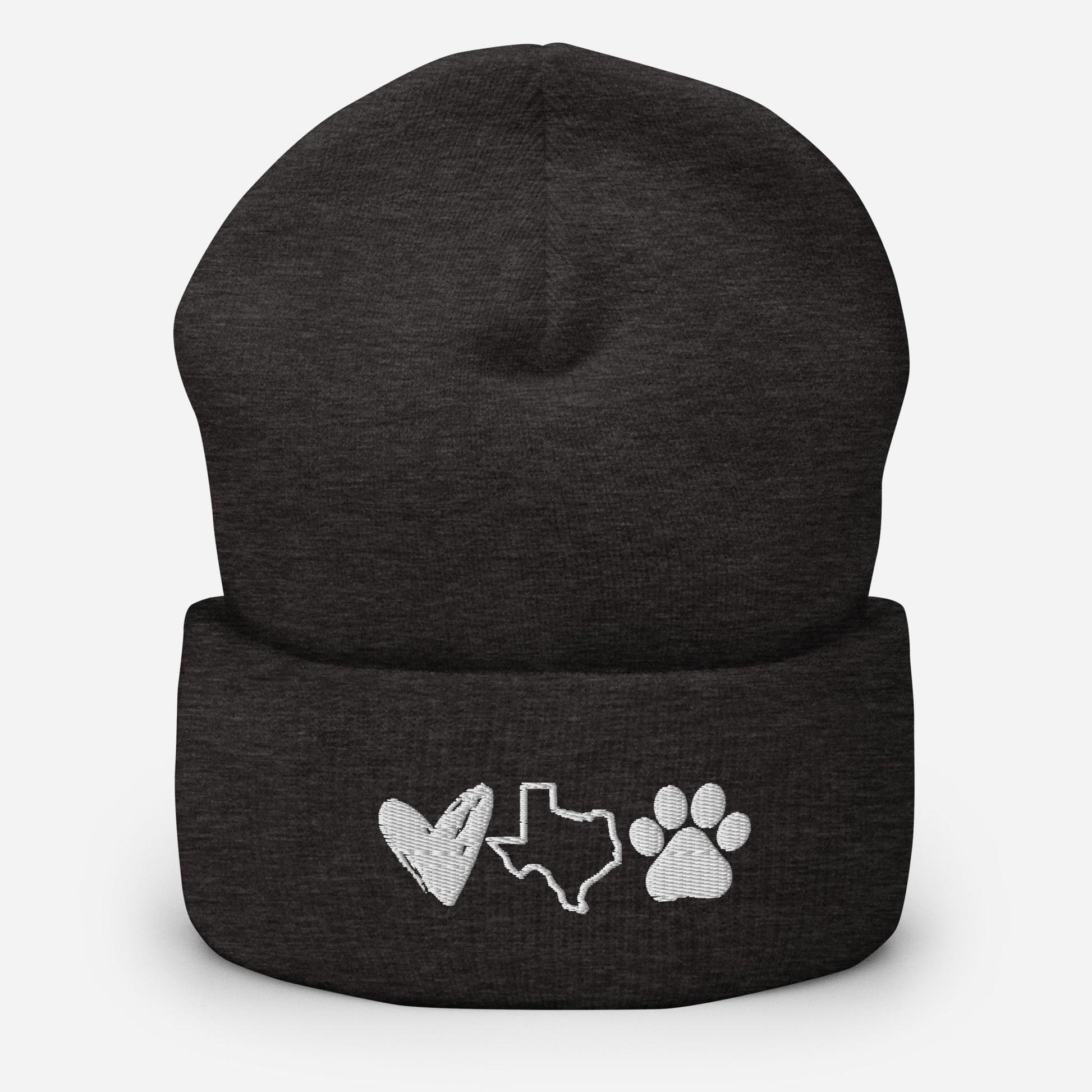 Heart Texas Paw Beanie - Dark Grey