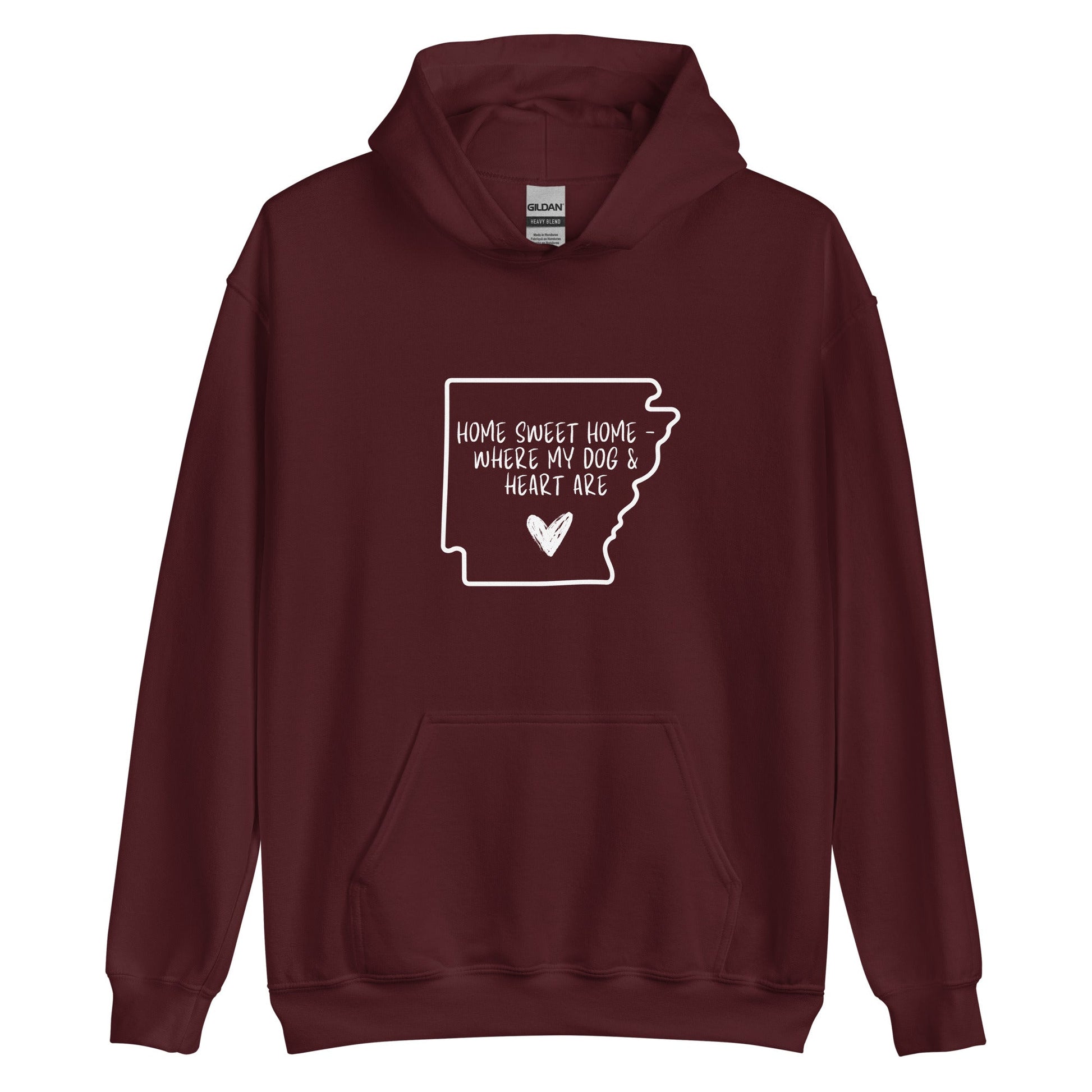 Home Sweet Arkansas Hoodie - Maroon / S