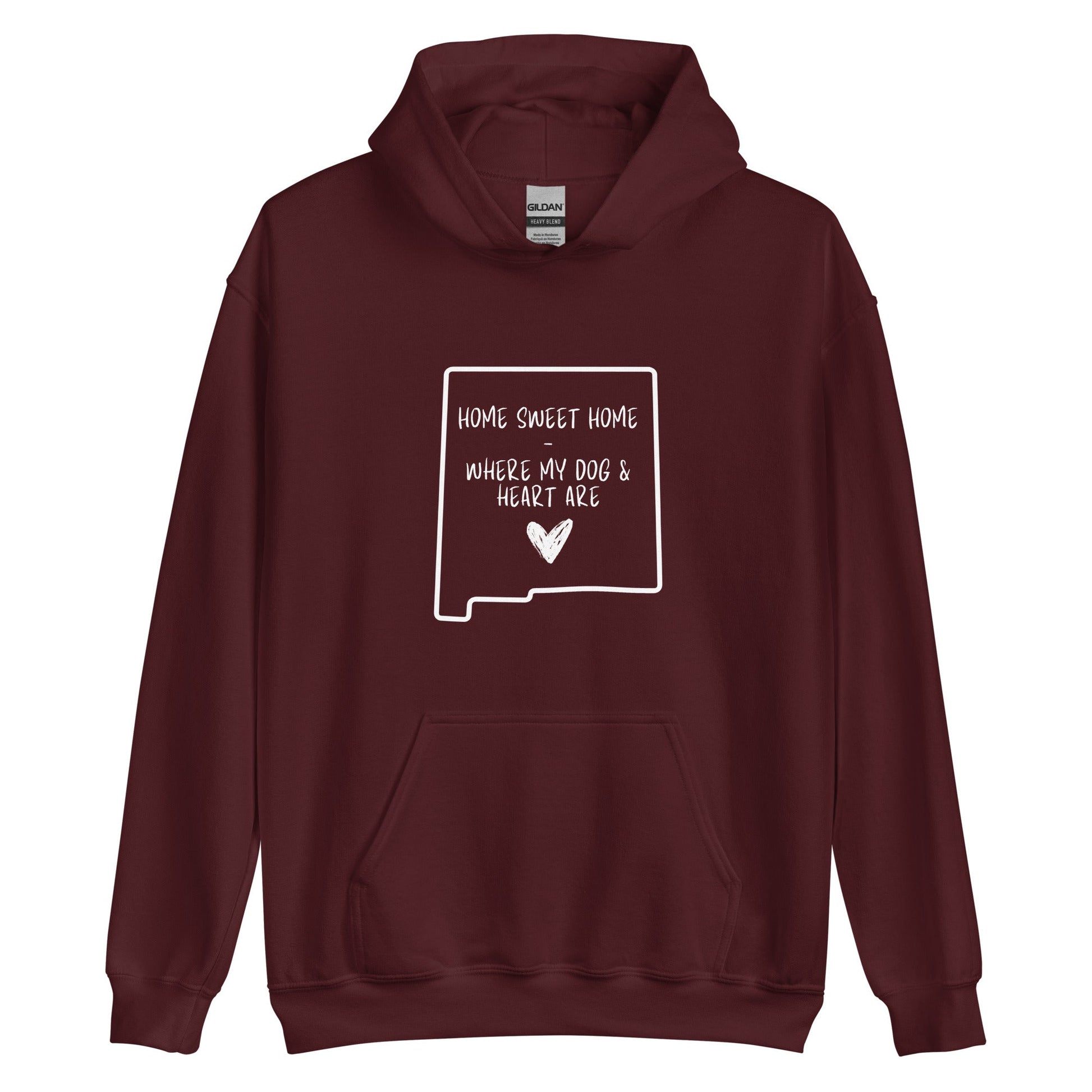 Home Sweet - New Mexico Hoodie Maroon / S