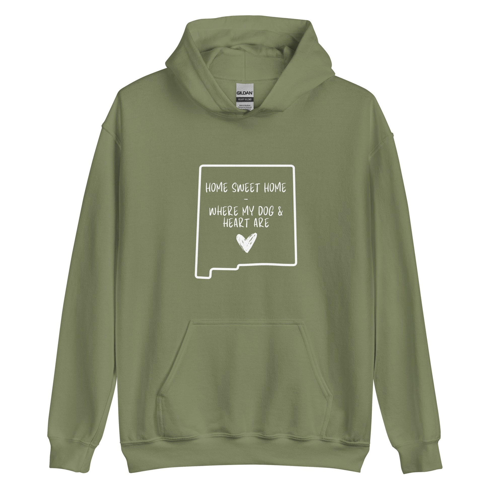 Home Sweet - New Mexico Hoodie Military Green / S