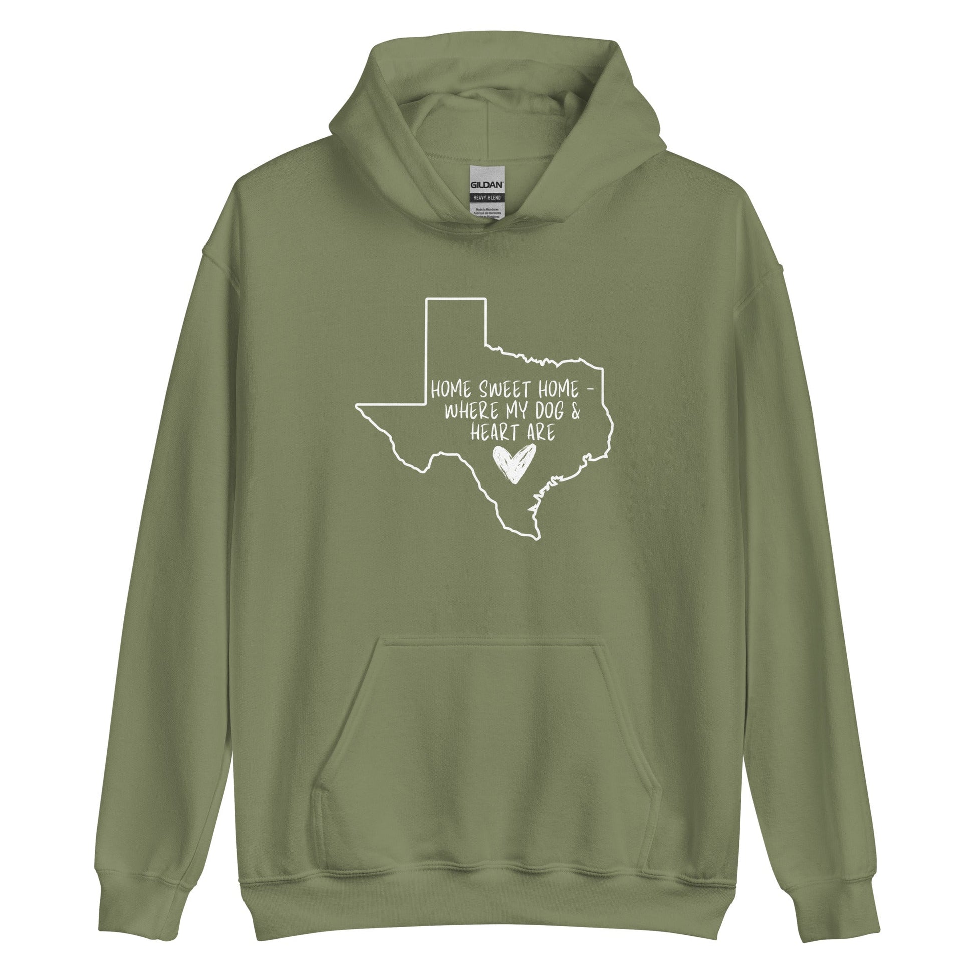 Home Sweet Texas Hoodie - Military Green / S