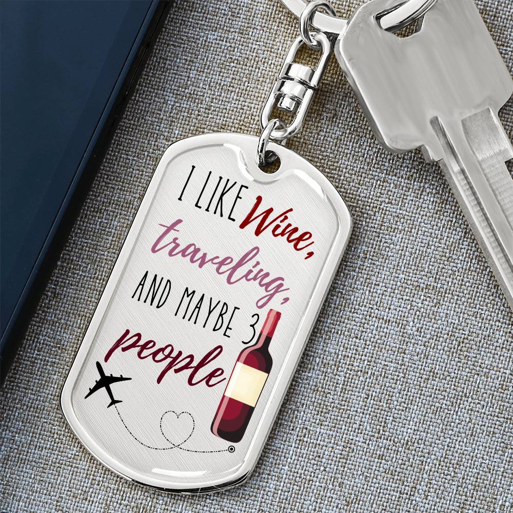 I Like Wine Keychain - Jewelry