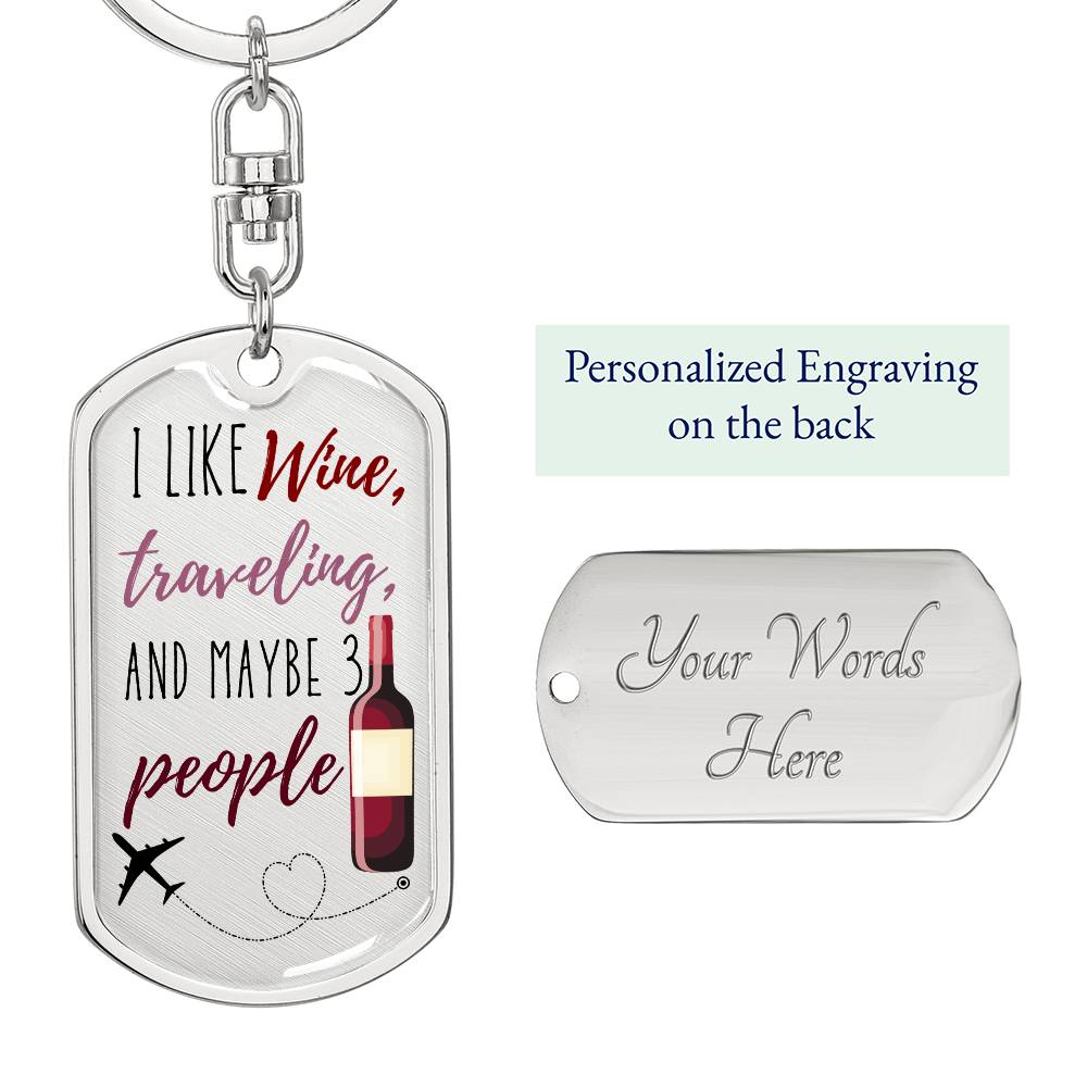 I Like Wine Keychain - Jewelry