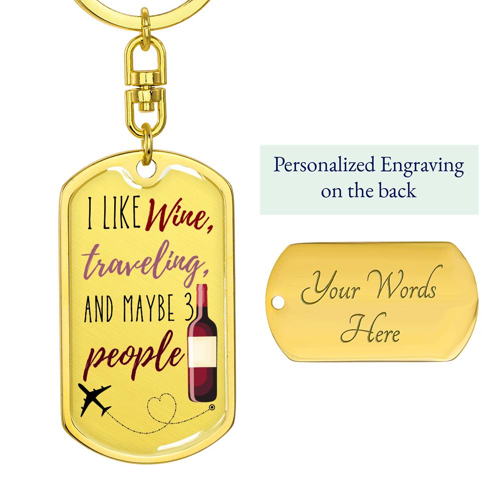 I Like Wine Keychain - Jewelry