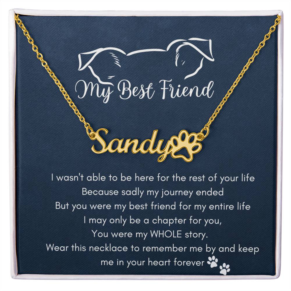 My Best Friend Paw Necklace - GetGifts