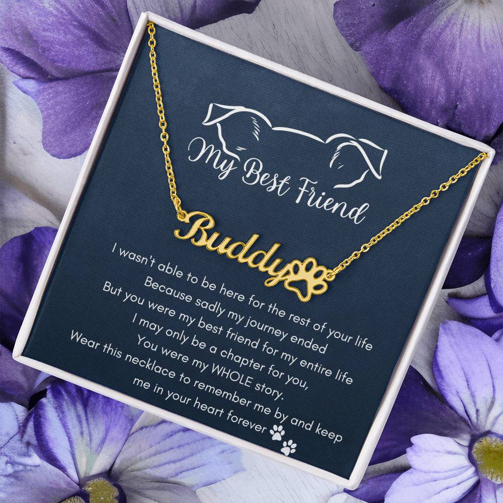 My Best Friend Paw Necklace - GetGifts