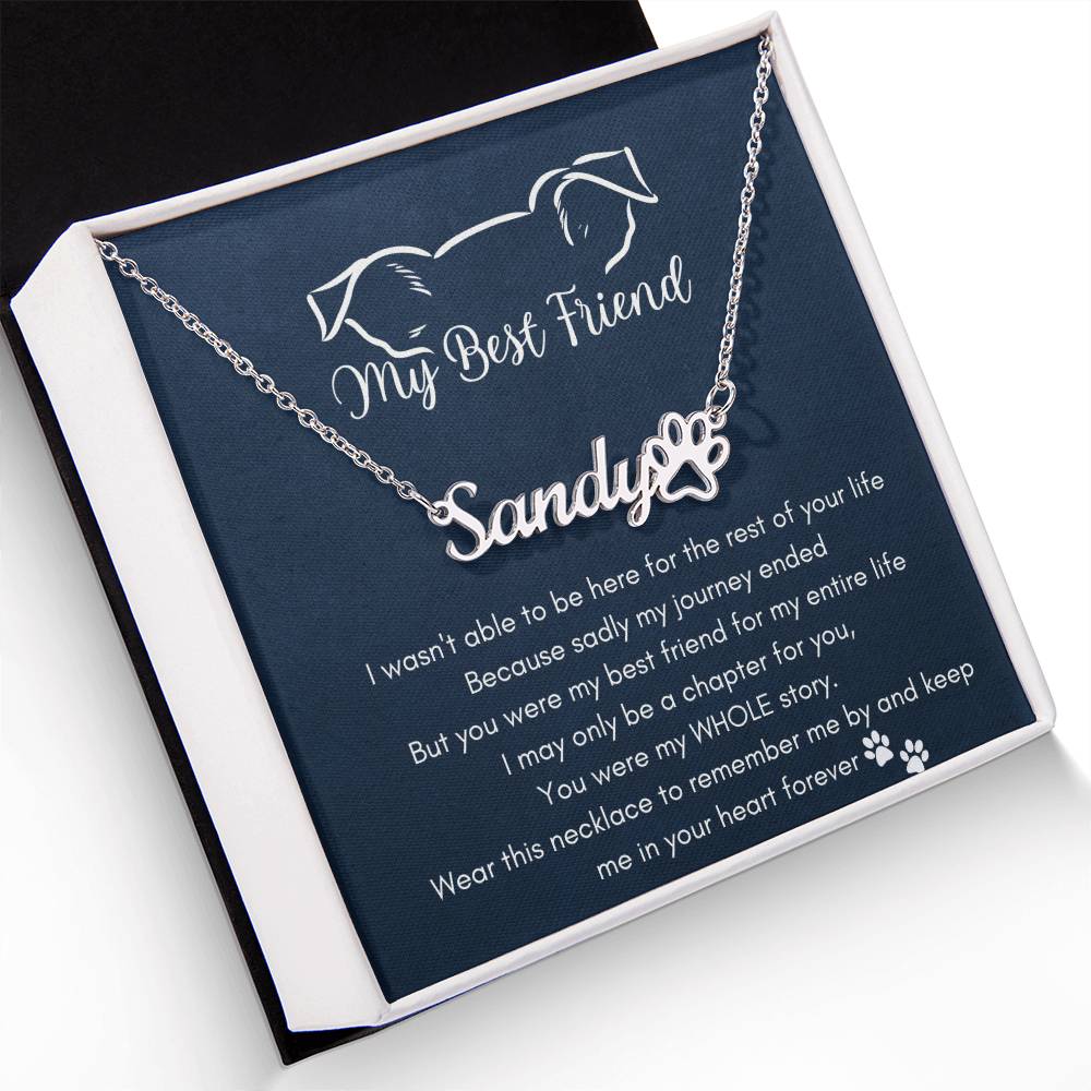 My Best Friend Paw Necklace - GetGifts