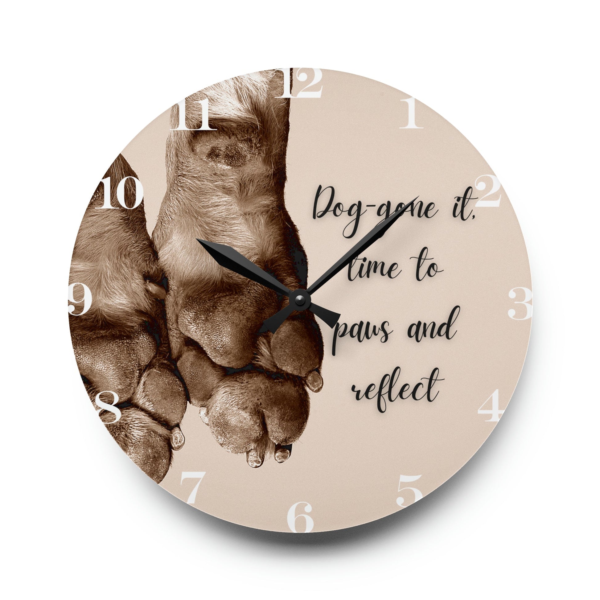 Paws & Reflect Wall Clock - 10.75’’ × (Round) Home Decor