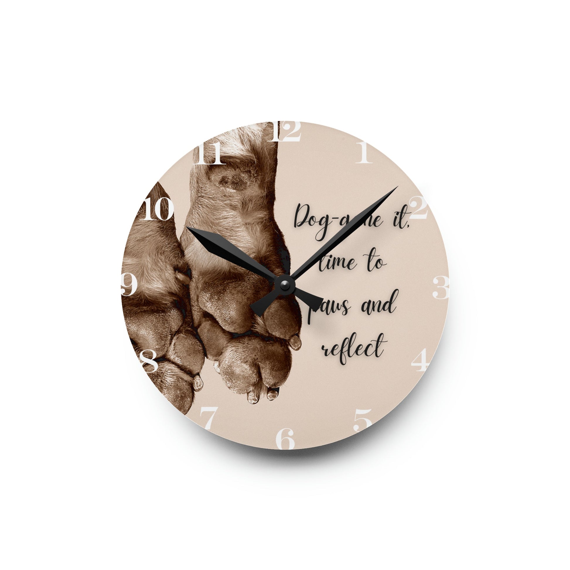 Paws & Reflect Wall Clock - 8’’ × (Round) Home Decor