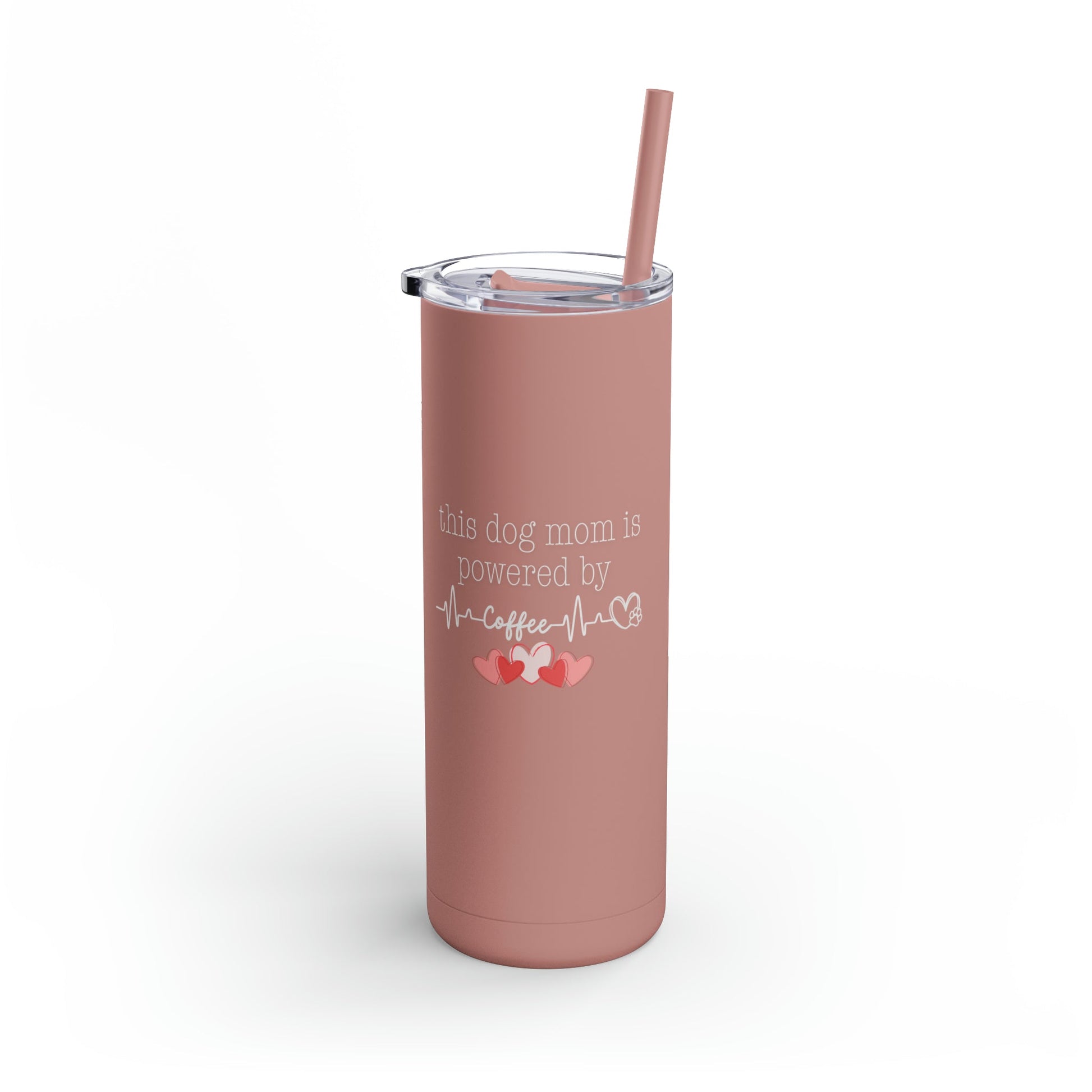 Powered By Coffee Skinny Matte Tumbler - GetGifts