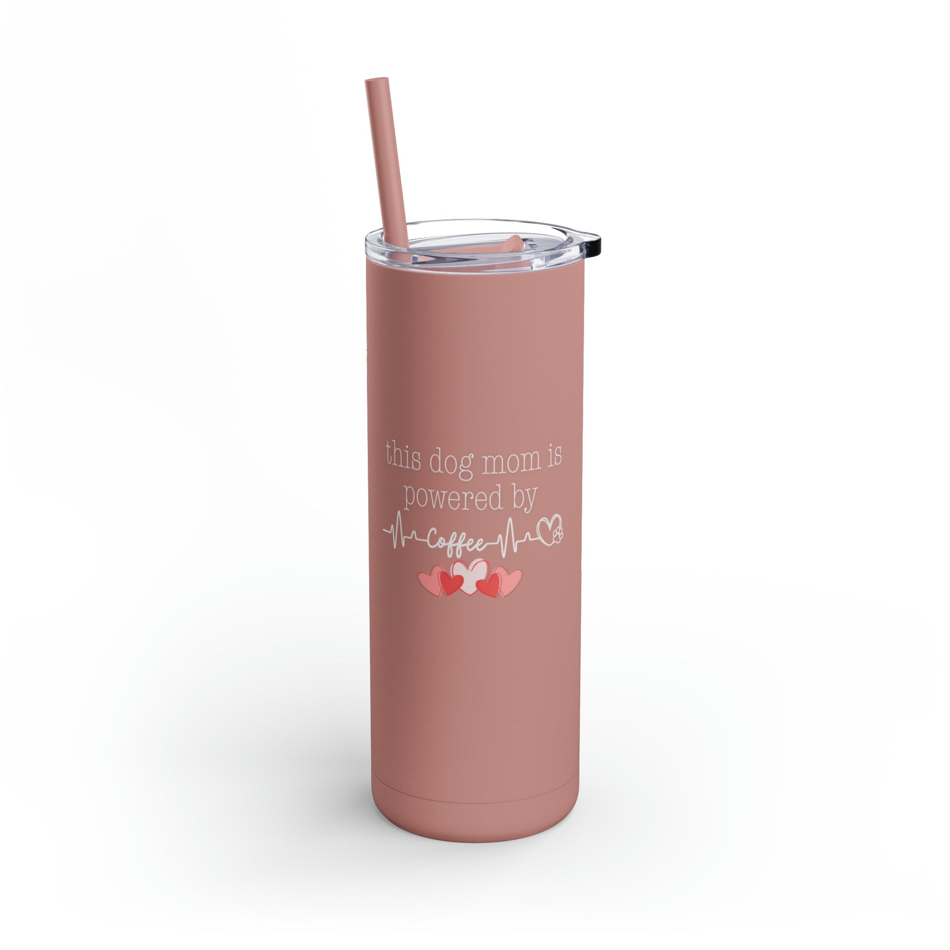 Powered By Coffee Skinny Matte Tumbler - GetGifts