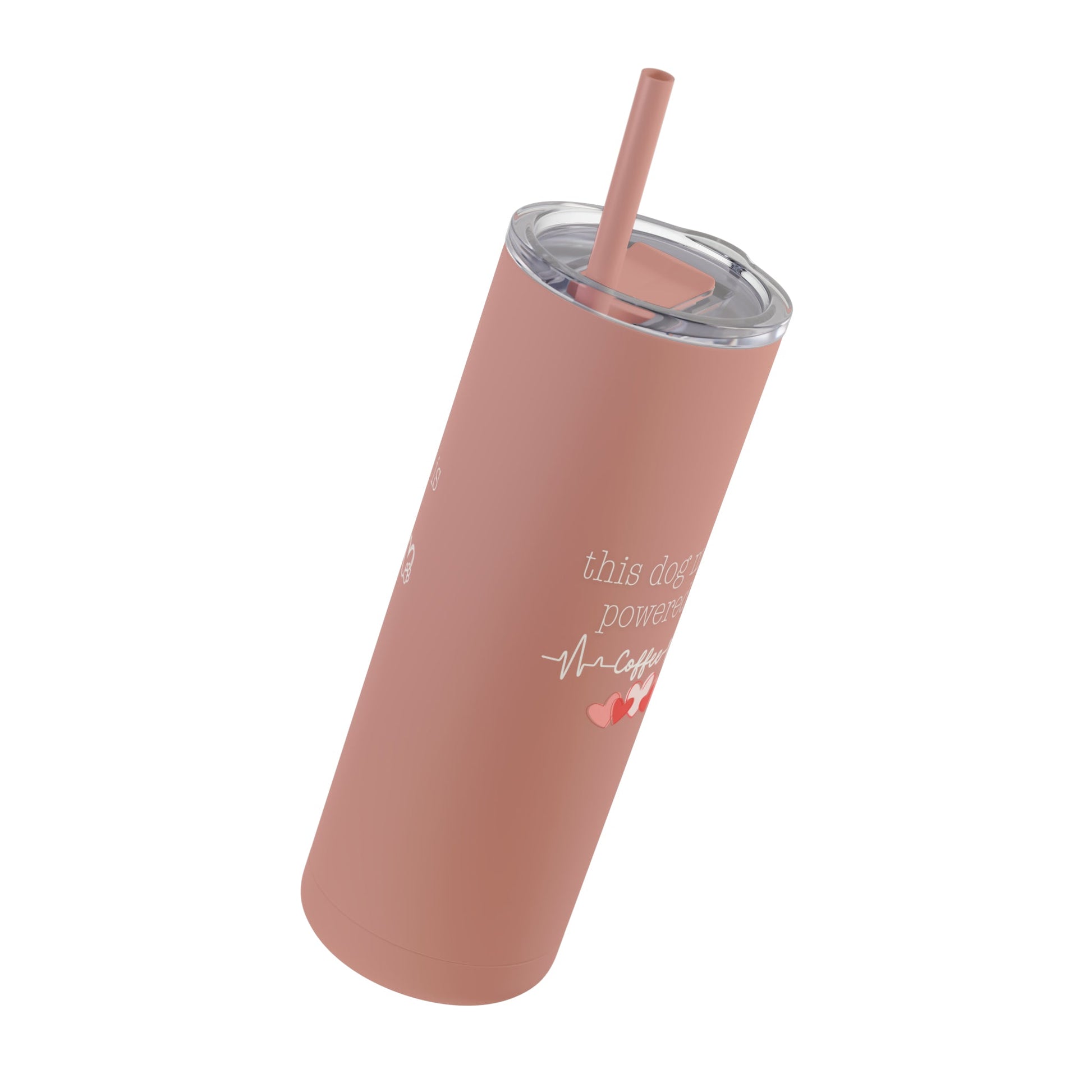 Powered By Coffee Skinny Matte Tumbler - GetGifts