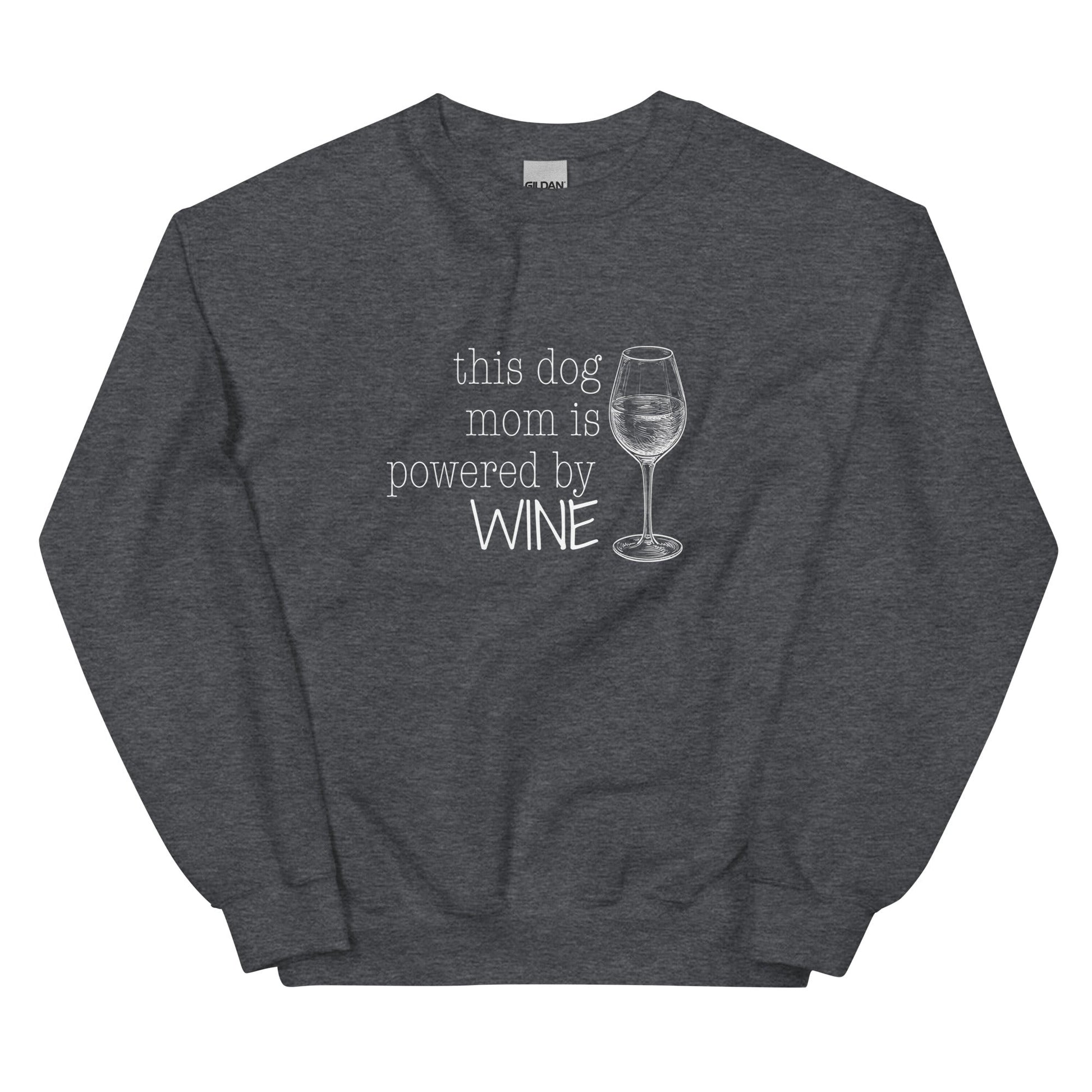 Powered by Wine Sweatshirt - Dark Heather / S