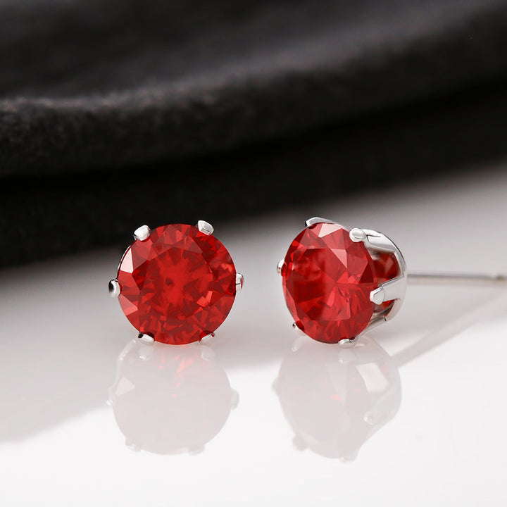 Red Cubic Zirconia Earrings - GetGifts