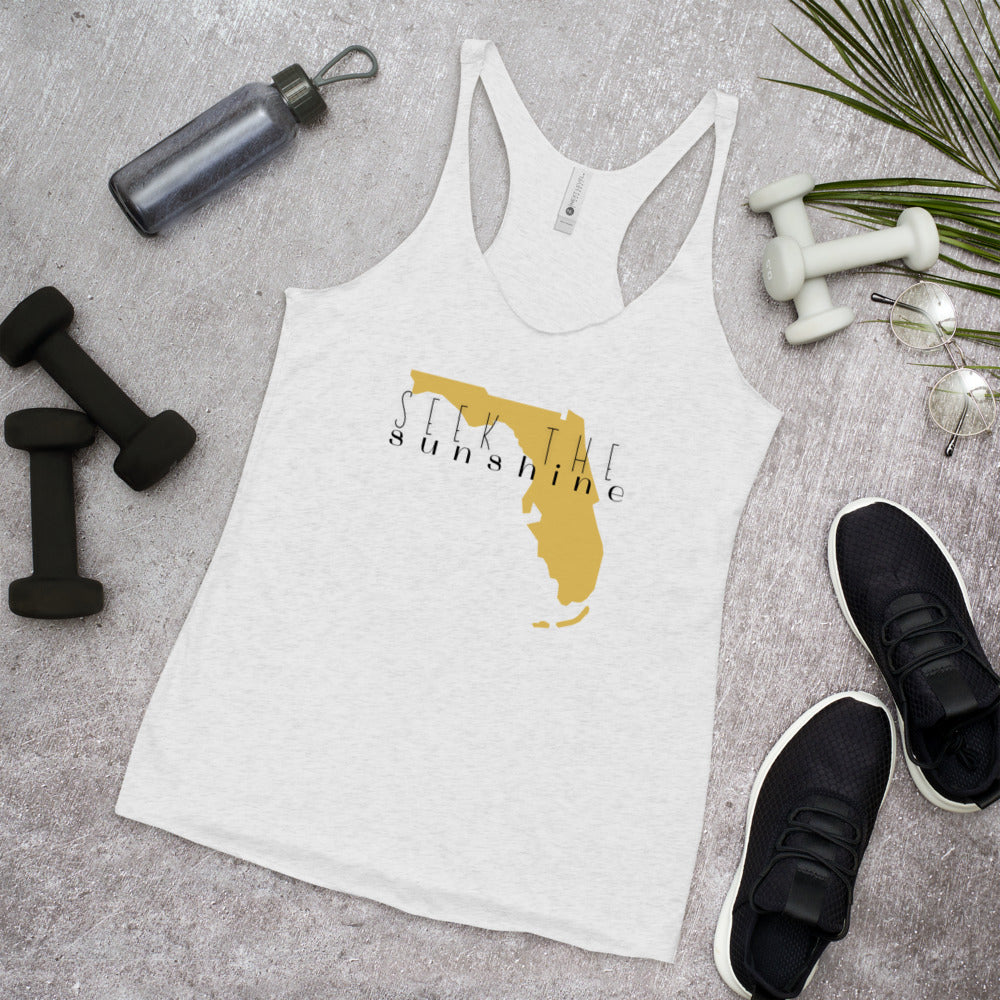 Seek the Sunshine Tank Top - Heather White / XS