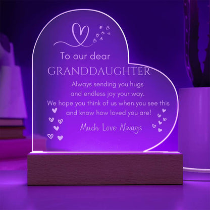 Sending Love Plaque - Wood LED Base with Cord Jewelry