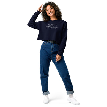 Will Engage in Convo Crop Sweatshirt