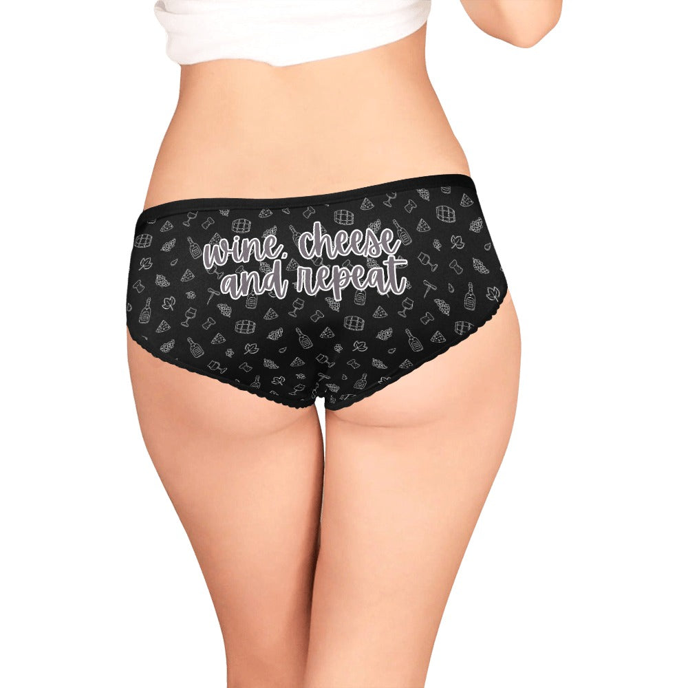 Wine Cheese Repeat Undies