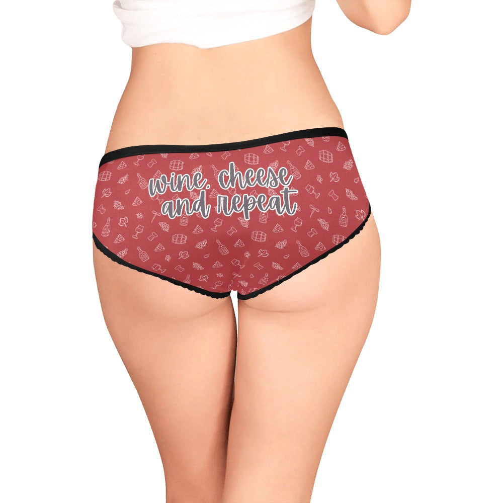 Wine Cheese Repeat Undies