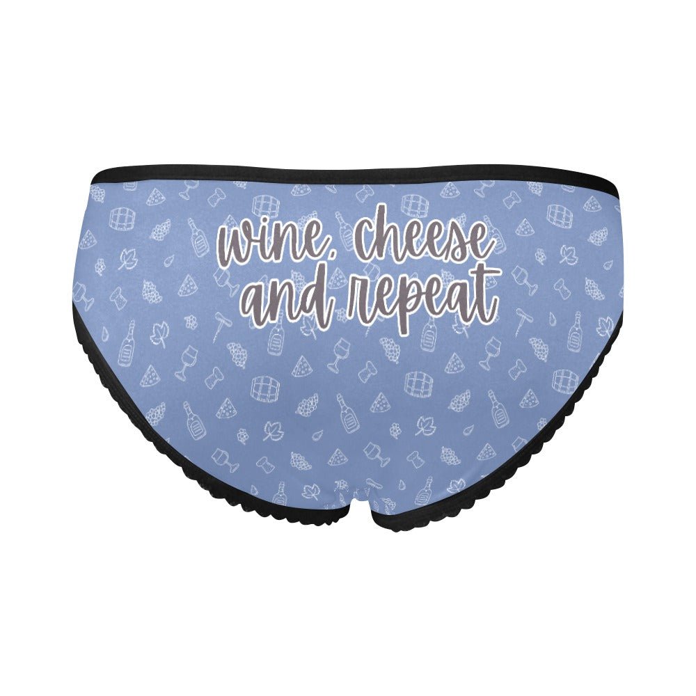 Wine Cheese Repeat Undies