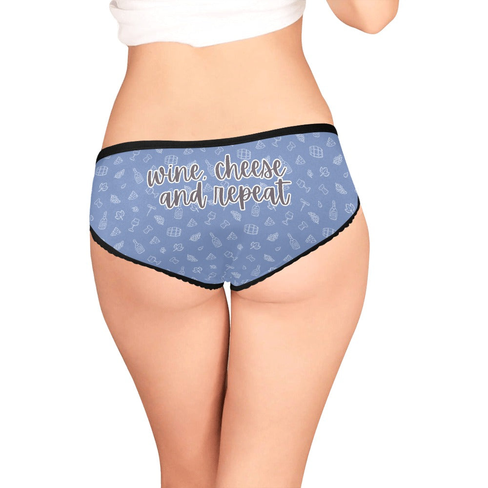 Wine Cheese Repeat Undies